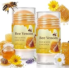2Pcs Bee Venom Firming Serum Stick for Face and Neck - Skin Tightening Cream for Wrinkles & Double Chin Reducer, Deep Moisturize Anti-Wrinkle Multi-Balm for Sagging Skin & Fine Lines, Non-Greasy 30g*2