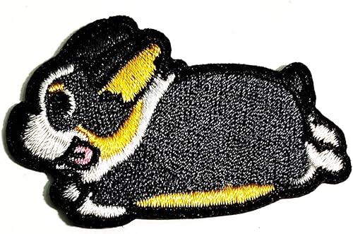 Miniatura 2 de Rareeasy Parche para bebé, Bulldog francés, parches de dibujos animados, parches adhesivos hechos a mano a la moda bordado para ropa, polo,