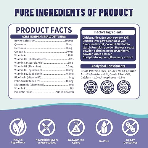 Miniatura 7 de Masticables para aliviar la alergia en gatos  500 golosinas crujientes y cremosas para todas las razas  Picor en la piel de gato y alivio de