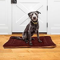 Vista 24 de Dog Bed Mat Soft Comfortable Anti-Slip Bottom Pet Mat Washable Cat Kennel Crate Pad for Small Medium Large Pets 18x24in Hot Pink Beige