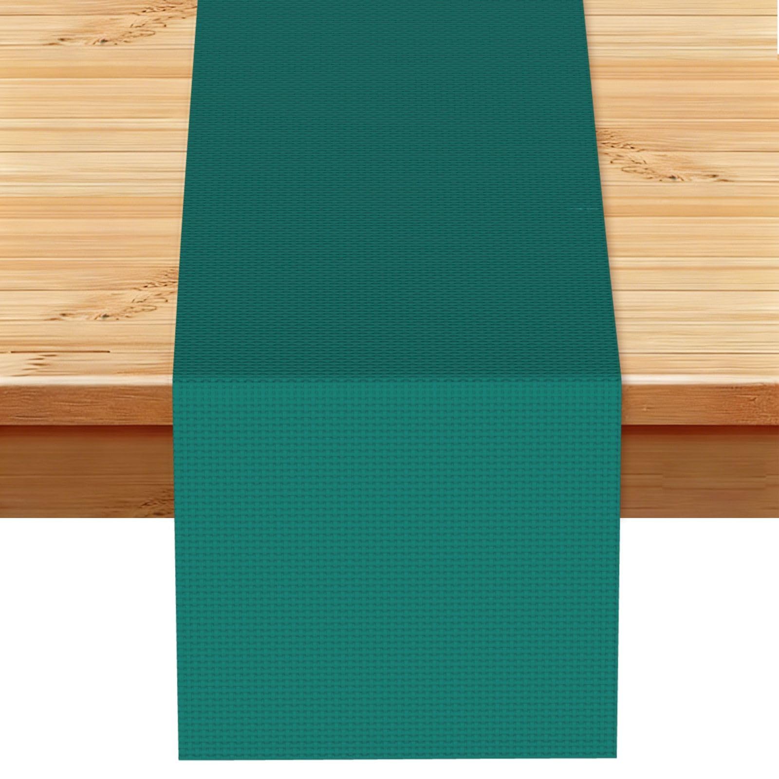 Solid dark green Table Runner 13x72 Inch Dining Decor