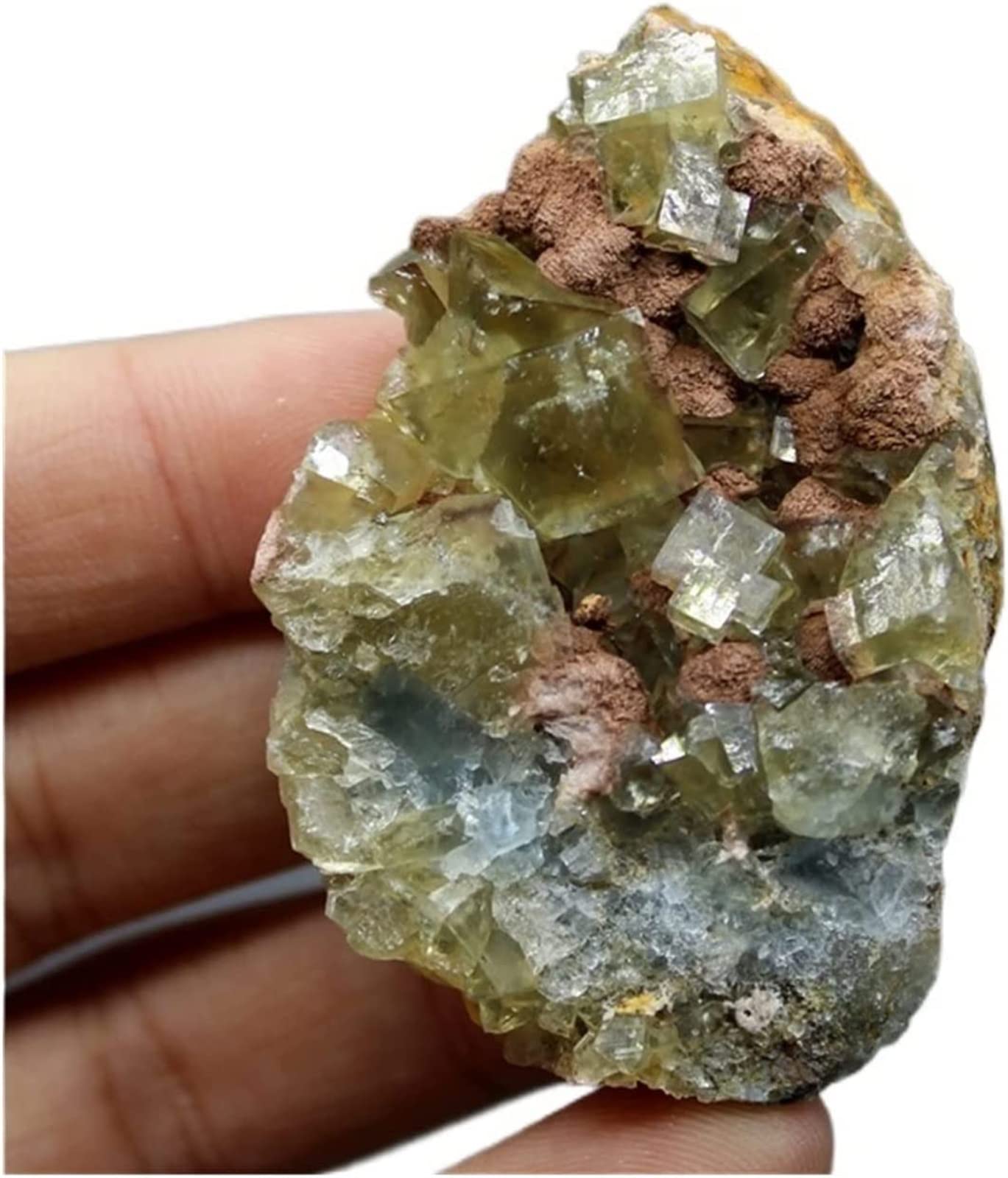 Fluorite jaune naturelle de 47g : cluster de minéraux et cristaux de quartz pour collection