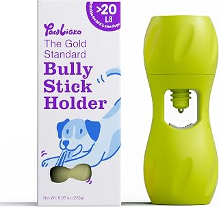 Bully Stick Holder – Ultimate Durable Dog Chew Holder – Designed for Maximum Grip and Safety – Fits Various Bully Stick and Yak Chew Sizes (Apple Green)