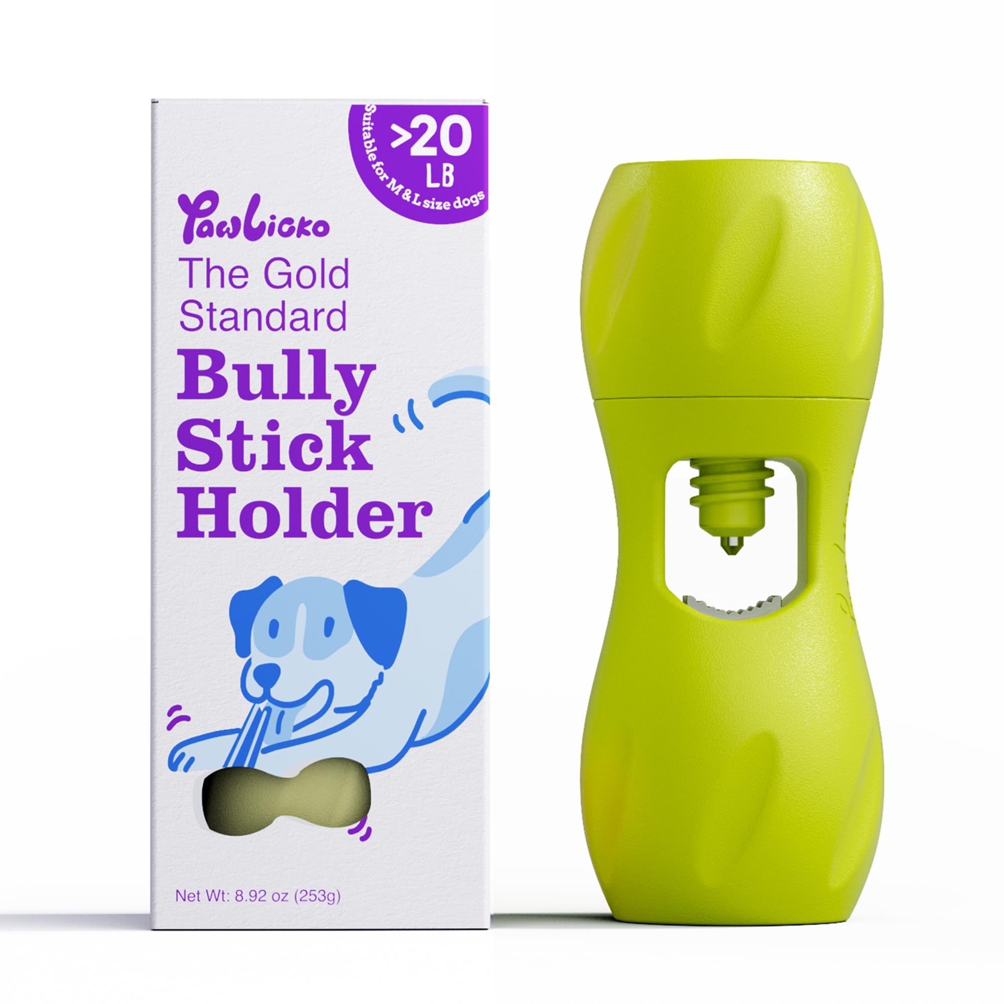 PAWLICKO Bully Stick Holder – Ultimate Durable Dog Chew Holder – Designed for Maximum Grip and Safety – Fits Various Bully Stick and Yak Chew Sizes (