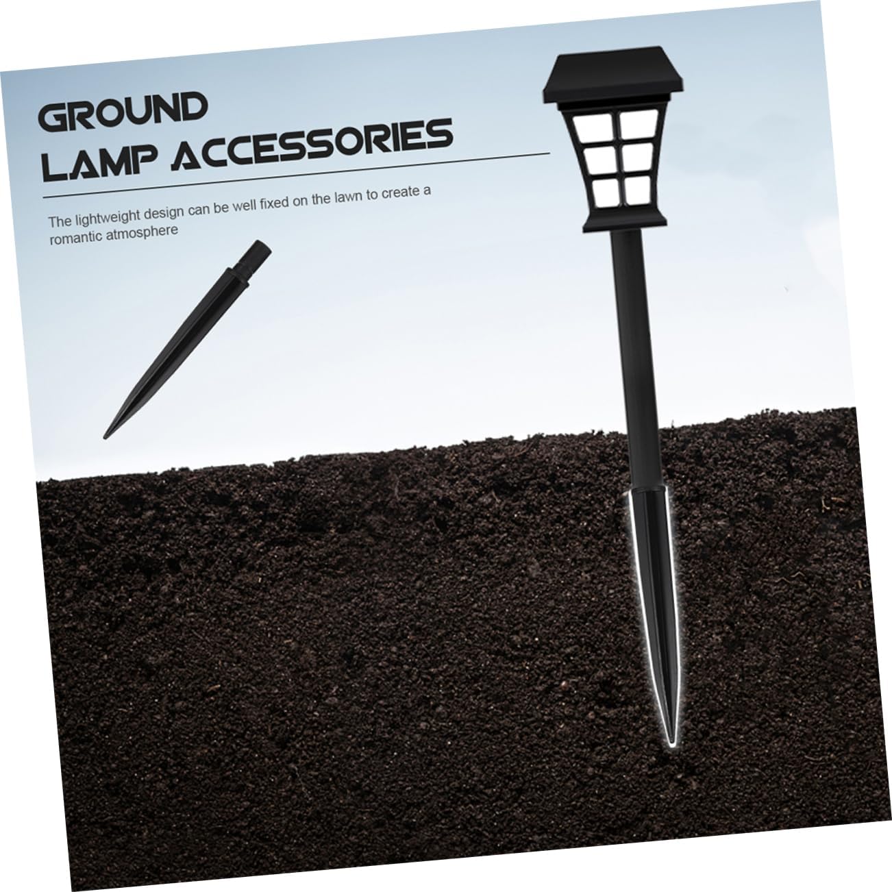 BESPORTBLE 1set Solar Light Accessories Outdoor Pathway Lights Replacement Stakes Ground Stakes for Solar
