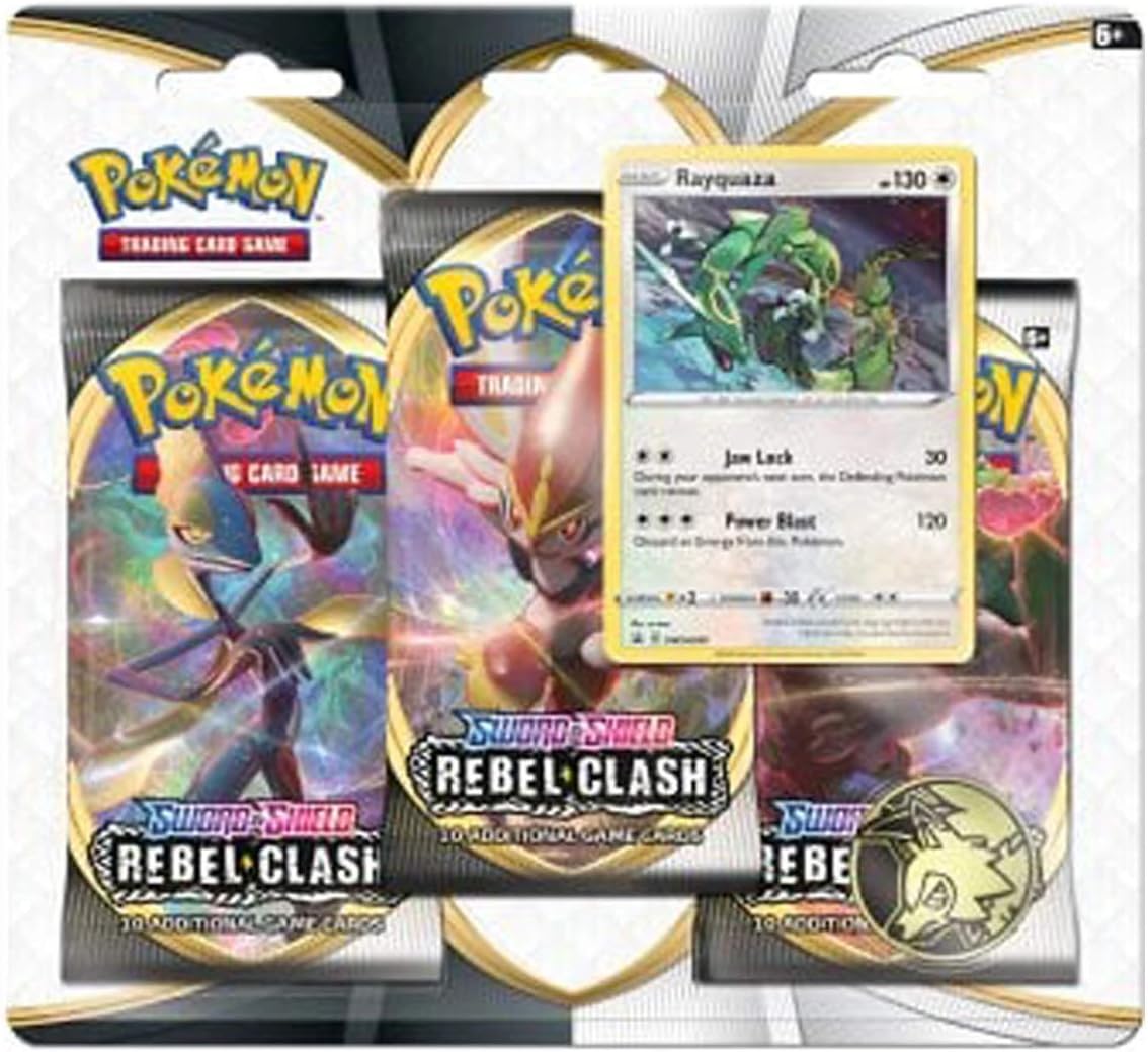 Pokémon TCG: Sword & Shield-Rebel Clash Three-Booster Blister, Multi (173-80685)