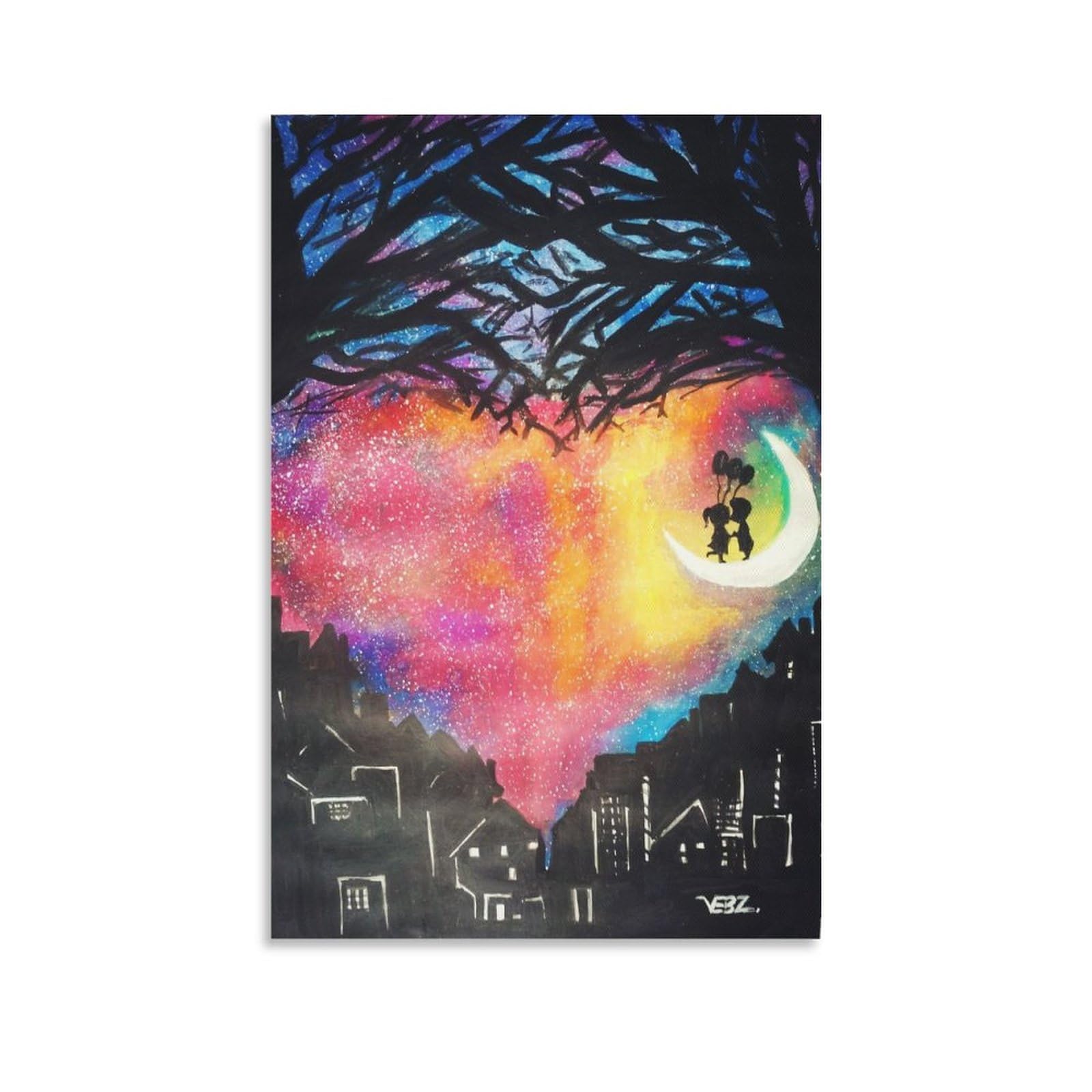 Love Poster Vaibhav Rachalwar Urban Love Canvas Art Painting Valentine's Day Gift Canvas Painting Posters And Prints Wall Art Pictures for Living Room Bedroom Decor 08x12inch(20x30cm) Unframe-style