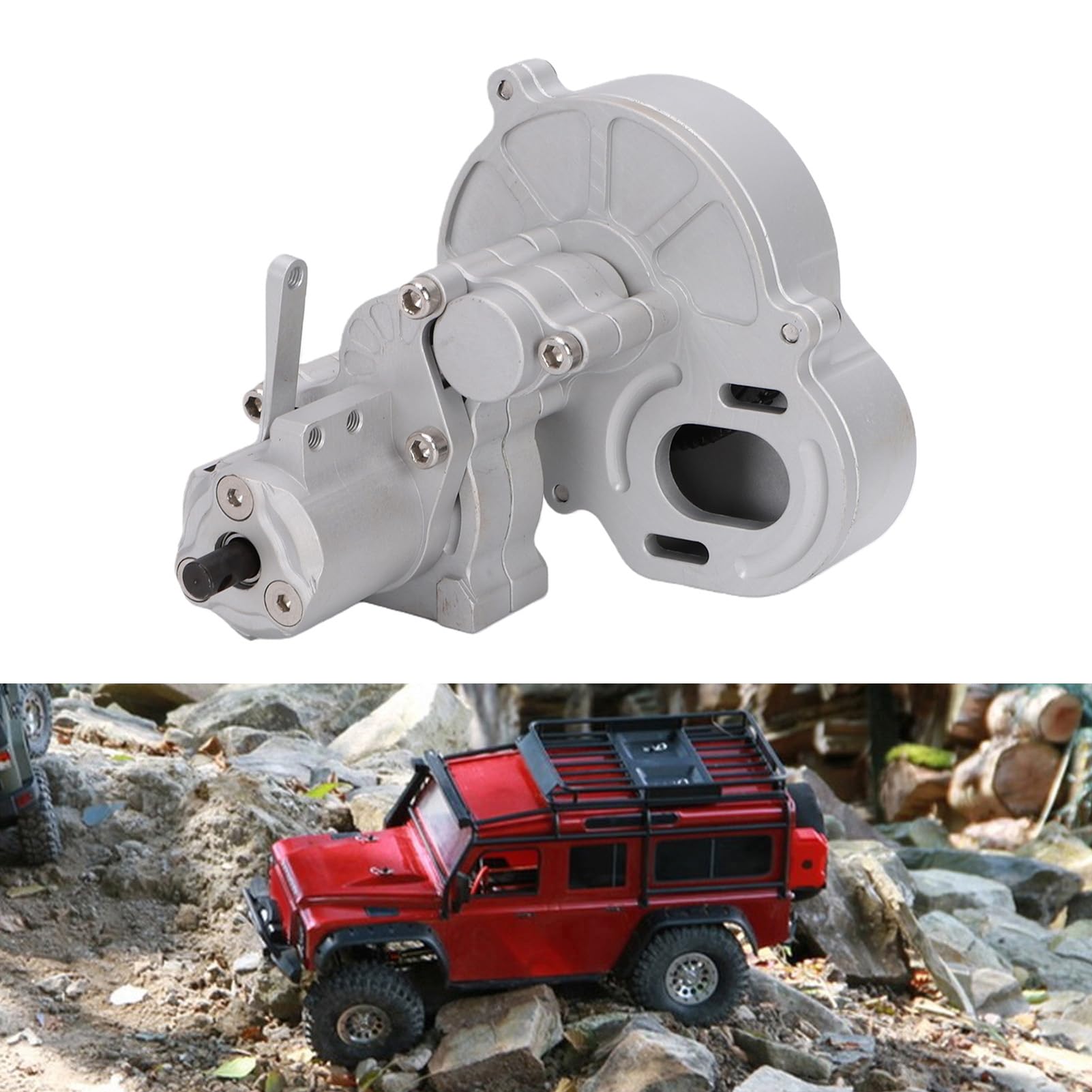 Fockety Caja de Cambios RC Crawler con Engranaje de Excavación para Axial
