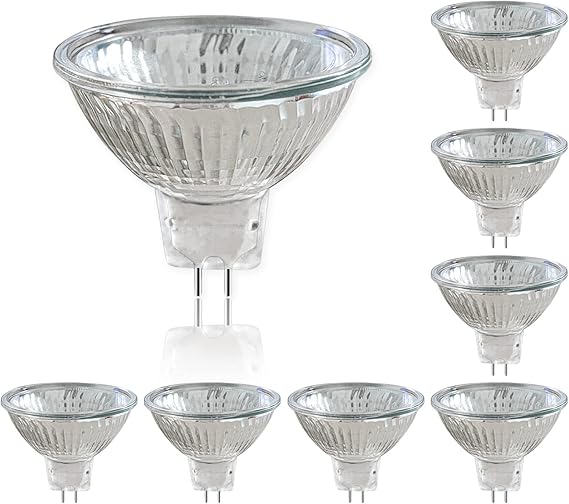 8 Pack MR16 Halogen Spotlight Bulbs, 12V 35W GU5.3 Spotlight Bulb