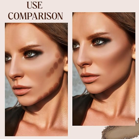 Cool Toned Contour Stick,Grey Cream Bronzer for Face,Long-Lasting Makeup,Creamy Contour Wand,Lightweight Stick,Ideal as Gifts for Women,Smooth Balm Texture,All-Day Wear,Unique Design(Cold Brown)
