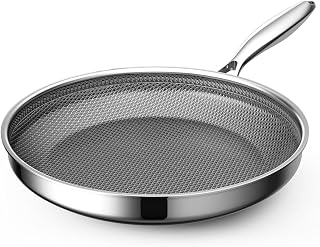 Non Stick Frying Pans,Hybrid Nonstick 10 Inch Frying Pan,Stay-Cool Handle,PFAS PFOA PTFE Free,Dishwasher-Friendly,Nonstick Frying Pan,Oven-Safe,Works on,Ceramic and Gas Cooktops