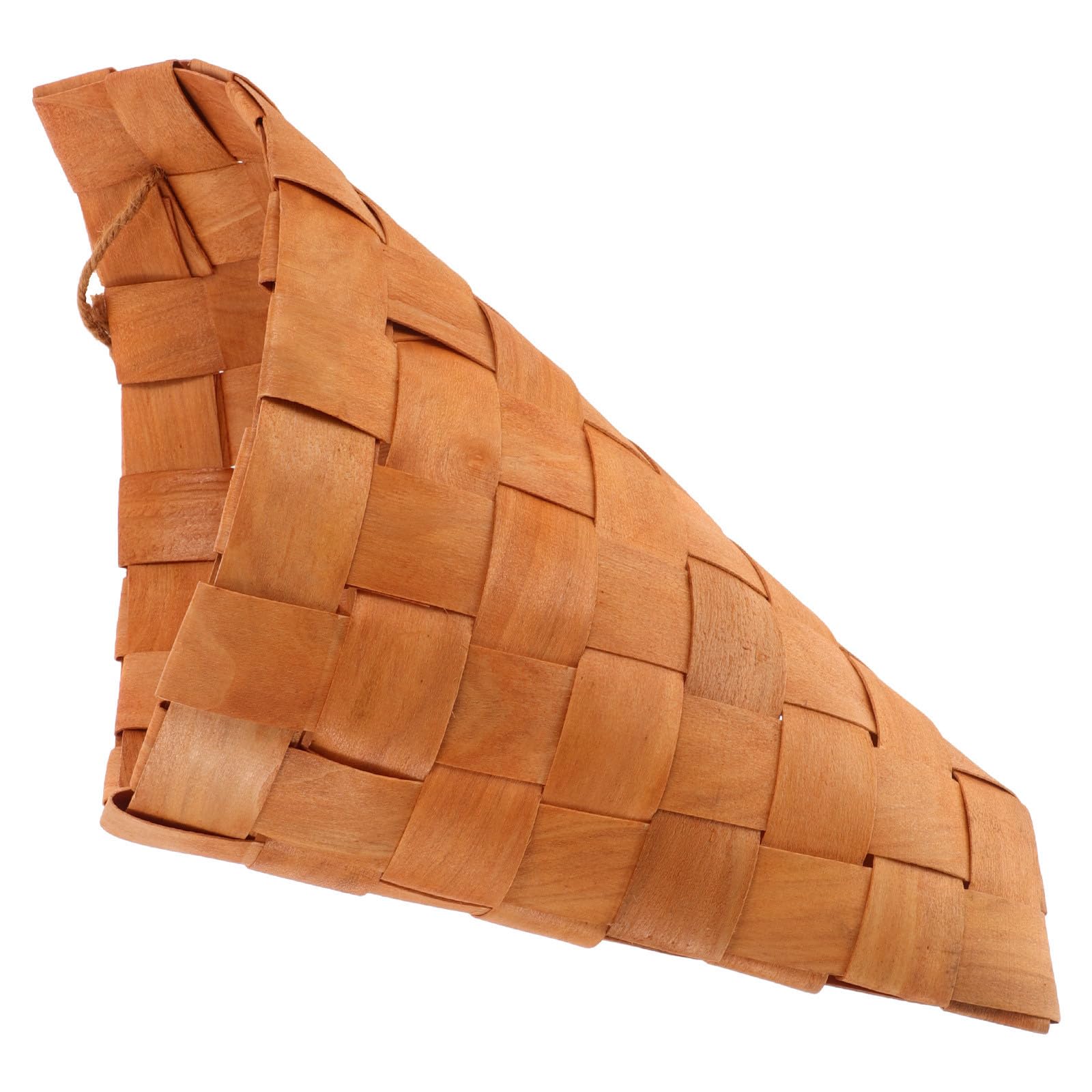 Cesta de almacenamiento colgante de madera para decoración vintage de pared