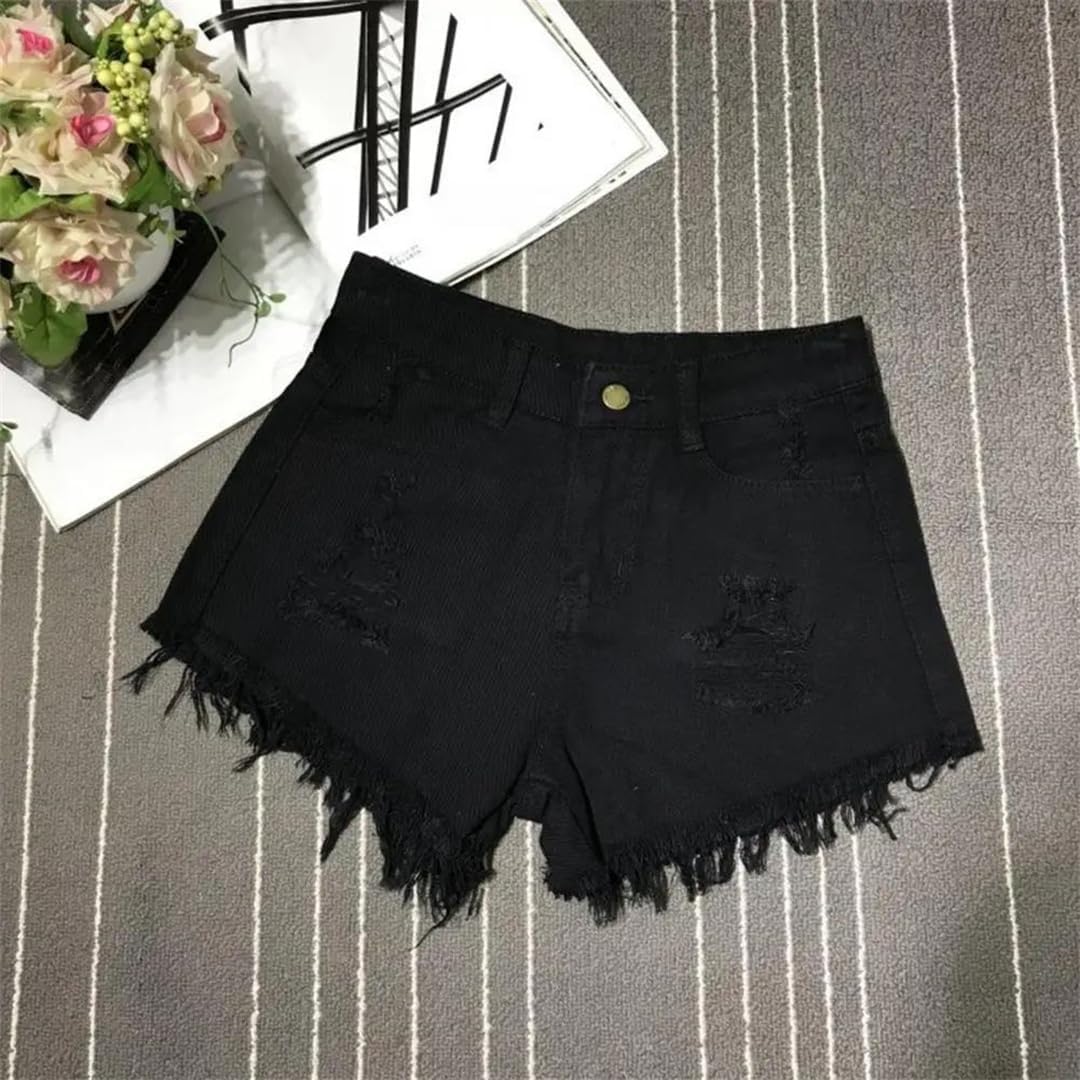 Women's Summer High Distressed Ripped Casual Denim Shorts