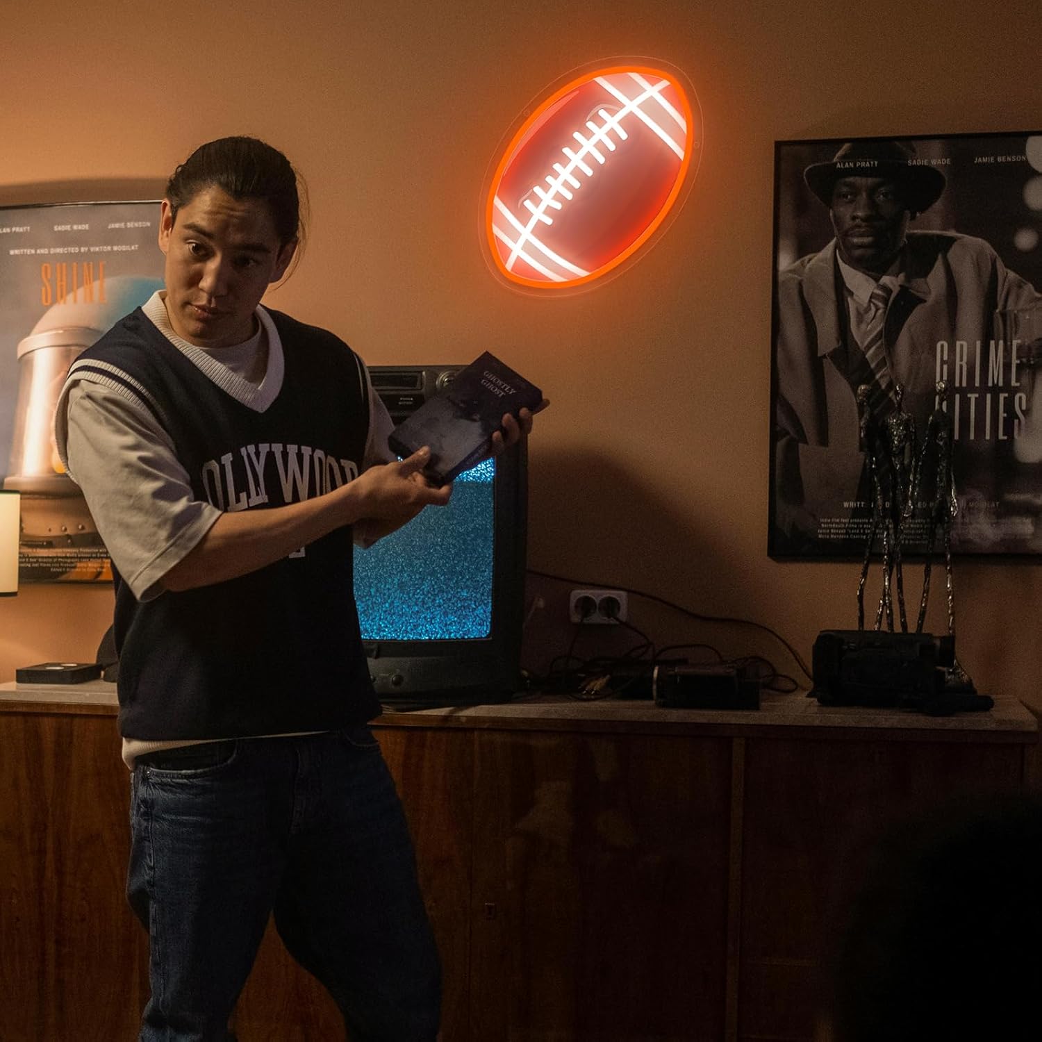 Football Neon Sign for Wall Decor, LED Neon Signs for Football Party Decorations, Sports Themed Neon Light for Home Bedroom Man Cave Playroom College Dorm Club Birthday Party Decor - Image 5