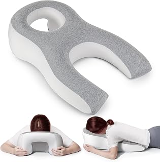 Memory Foam Face Down Pillow After Eye Surgery- Whole BBL Pillow Face Down for Stomach Sleep, Massage-Gray