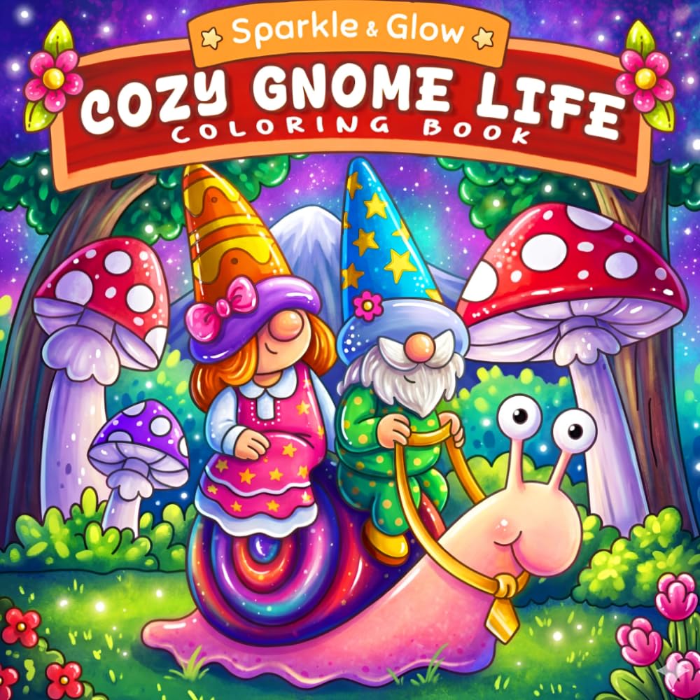 Cozy Gnome Life: Cozy Coloring Book for Adults and Teens with Cute Gnomes, Whimsical Forest Scenes and Relaxing Everyday Moments