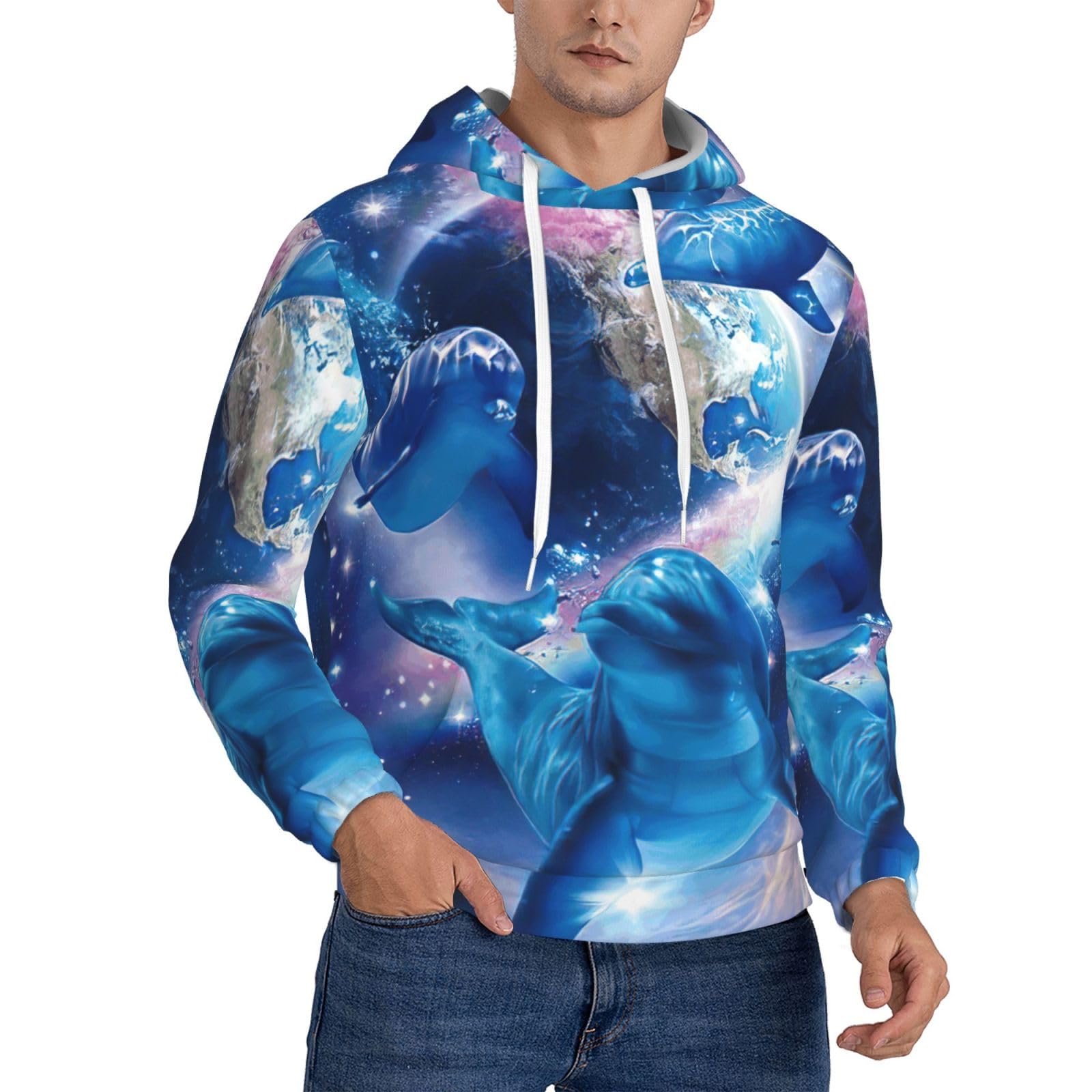 Sweat à capuche Olphins In Space EdWal pour homme en polyester - 8