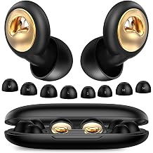 Ear Plugs for Sleeping, 45dB Ultra Soft Silicone Ear Plugs for Noise Reduction, Reusable Noise Cancelling Earplugs, 4-Pairs with Carrying Case for Side Sleep Black, 1 Pair Pack of 1