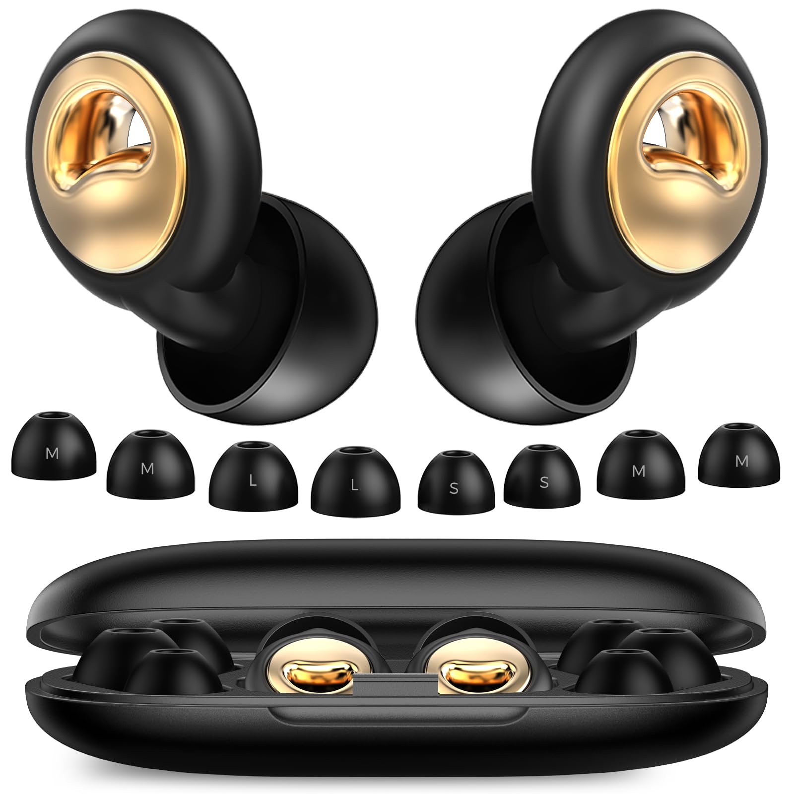 Ear Plugs for Sleeping 45dB Ultra Soft Silicone Ear Plugs for Noise Reduction Reusable Noise Cancelling Earplugs 8-Pairs
