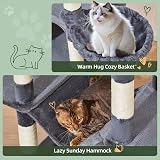 Taoqimiao Arbre À Chat 180 cm, Tour XXL Adapté Aux Grands Chats Jusqu’à 9Kg - 5