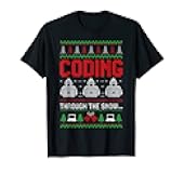 Coding Through The Snow Coder Programmers Ugly Christmas T-Shirt
