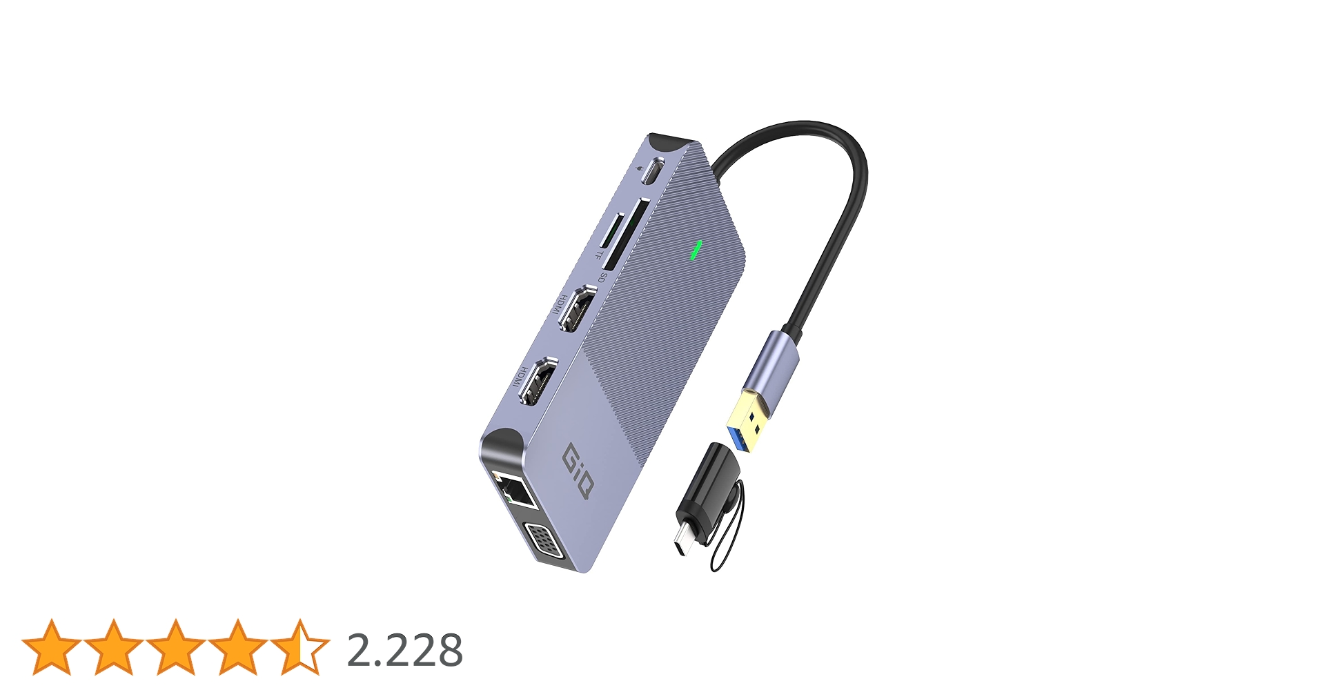 Estación de Acoplamiento USB Giq USB C Hub USB 3.0 a Doble HDMI VGA Adaptador Triple Pantalla USB C estación de Acoplamiento para portátil monitores duales Compatible con MacBook M1 USB Dock Estación de Acoplamiento USB Giq USB C Hub USB 3.0 a Doble HDMI VGA Adaptador Triple Pantalla USB C estación de Acoplamiento para portátil monitores duales Compatible con MacBook M1 USB Dock