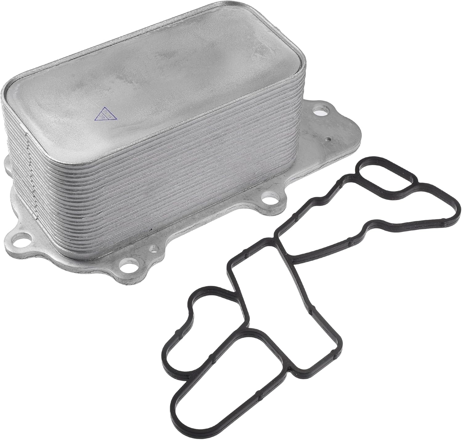 Engine Oil Cooler Kit Compatible for Jeep Grand Cherokee 2014-2019, Durable Aluminum Alloy Silver Tone Transmission Oil Cooler with O-ring Seals