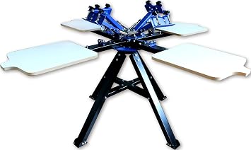 4 Color 4 Station Silk Screen Printing Press Machine Screen Printer Heavy Duty DIY