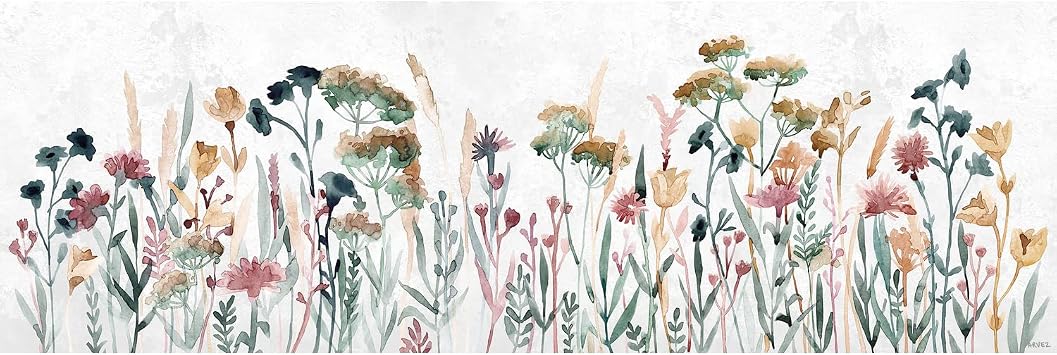 Parvez Taj Field of Flowers Painting Print on Wrapped Canvas