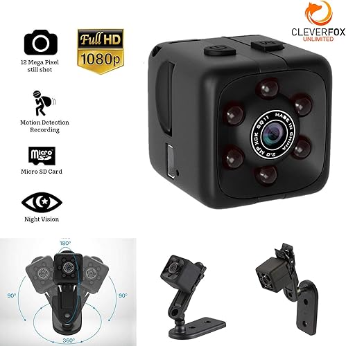 Miniatura 2 de Mini cámara espía con audio y video, mini cámara oculta de 1080P, pequeña cámara de niñera HD portátil, mini cámaras espía con visión nocturna y