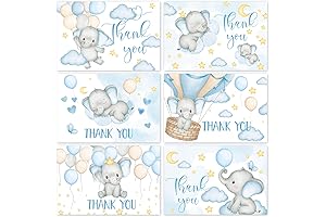 Adorable Elephant Thank You Cards: Express Gratitude with Whimsical Charm