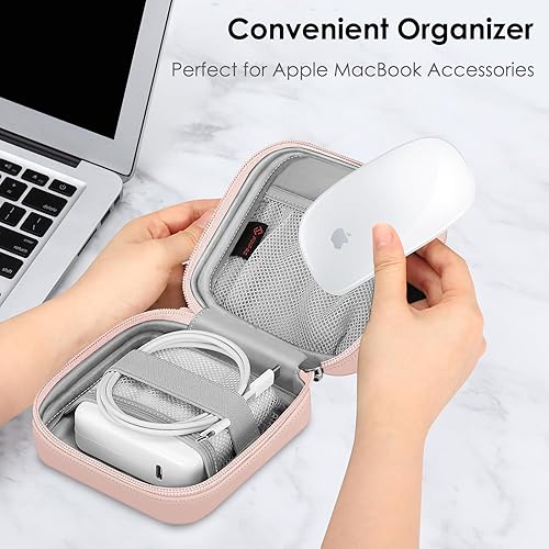 Miniatura 2 de FINPAC Funda de carga para MacBook, pequeña bolsa organizadora electrónica para adaptador de corriente MacBook, bolsa portátil de almacenamiento de