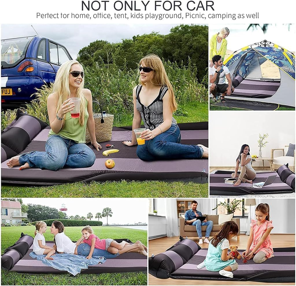 Matelas Gonflable Voiture pour BMW 1 Series F40 4 Door 2019-2023,Voiture Voyage Arrière Siège Matelas Portatif Plein Air Automatique Gonflable Camping Matelas,Black