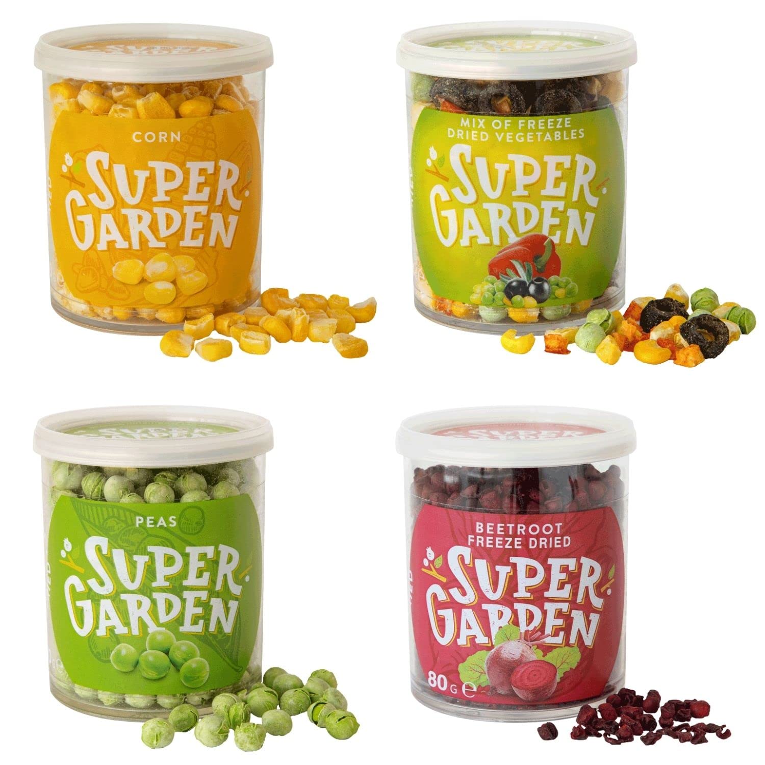 Amazon.com: Super Garden Freeze Dried Vegetables Value Bundle (4-pack ...