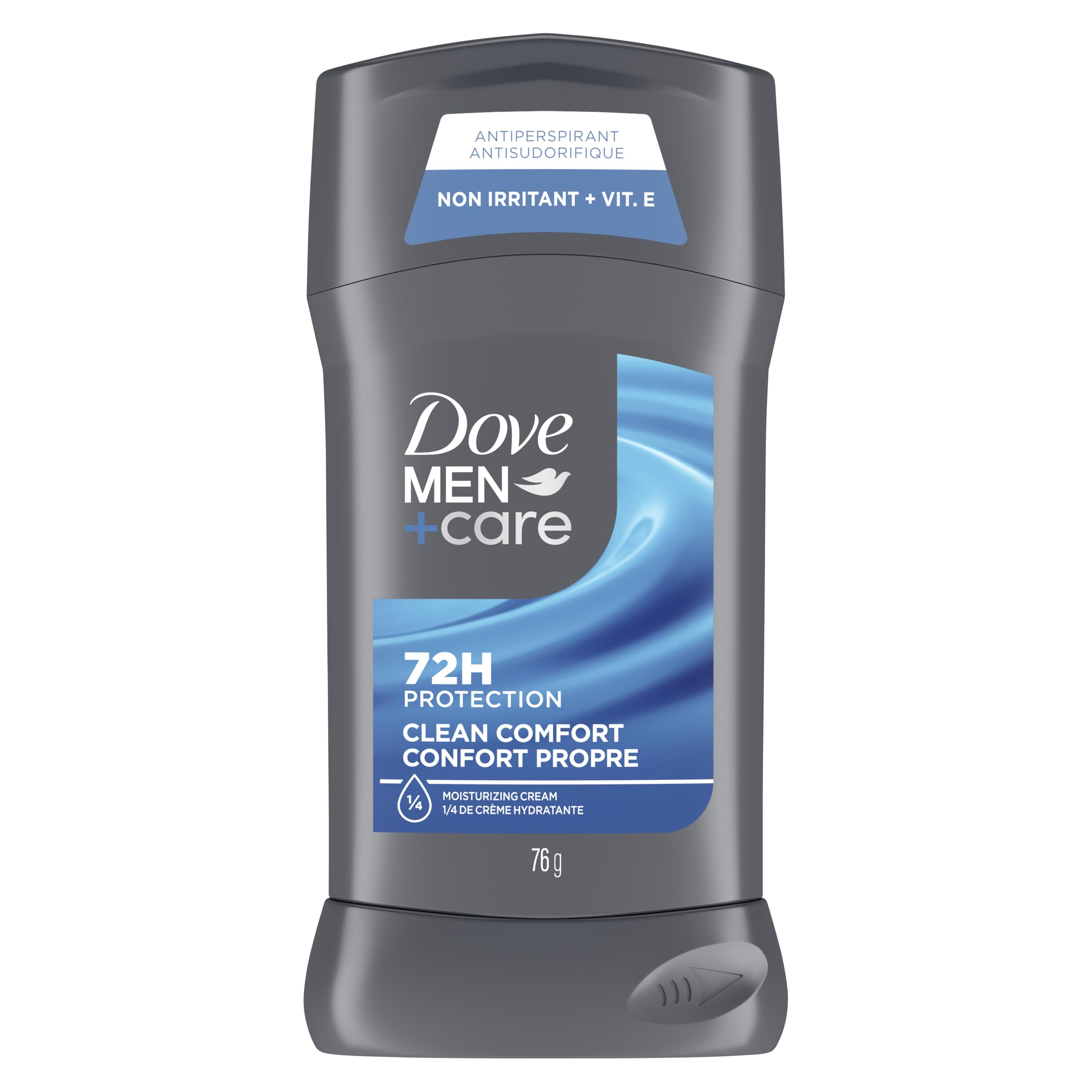 Dove Men+Care Clean Comfort 72H Antiperspirant Deodorant Stick for Men with Vitamin E and Non-Irritant Formula, 76g