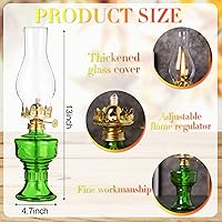 Vista 2 de 2 lámparas de aceite de cámara para uso en interiores, lámpara vintage de queroseno, linterna rústica de queroseno de huracán con mecha de fuego