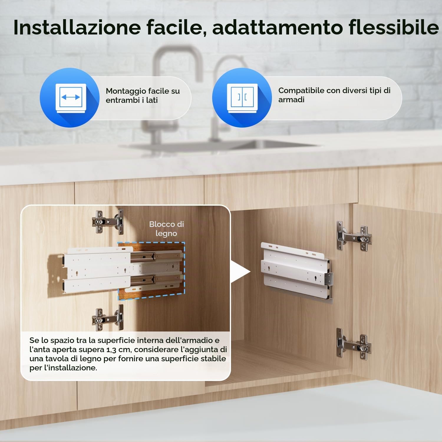 iSpring RCC1UP-AK Sistema di Filtrazione dell'Acqua a Osmosi Inversa da 100 GPD a 7 Stadi Sotto Lavello + iSpring ASKRCC Kit di Montaggio per RO Sottolavello, Compatibile con la Serie RCC