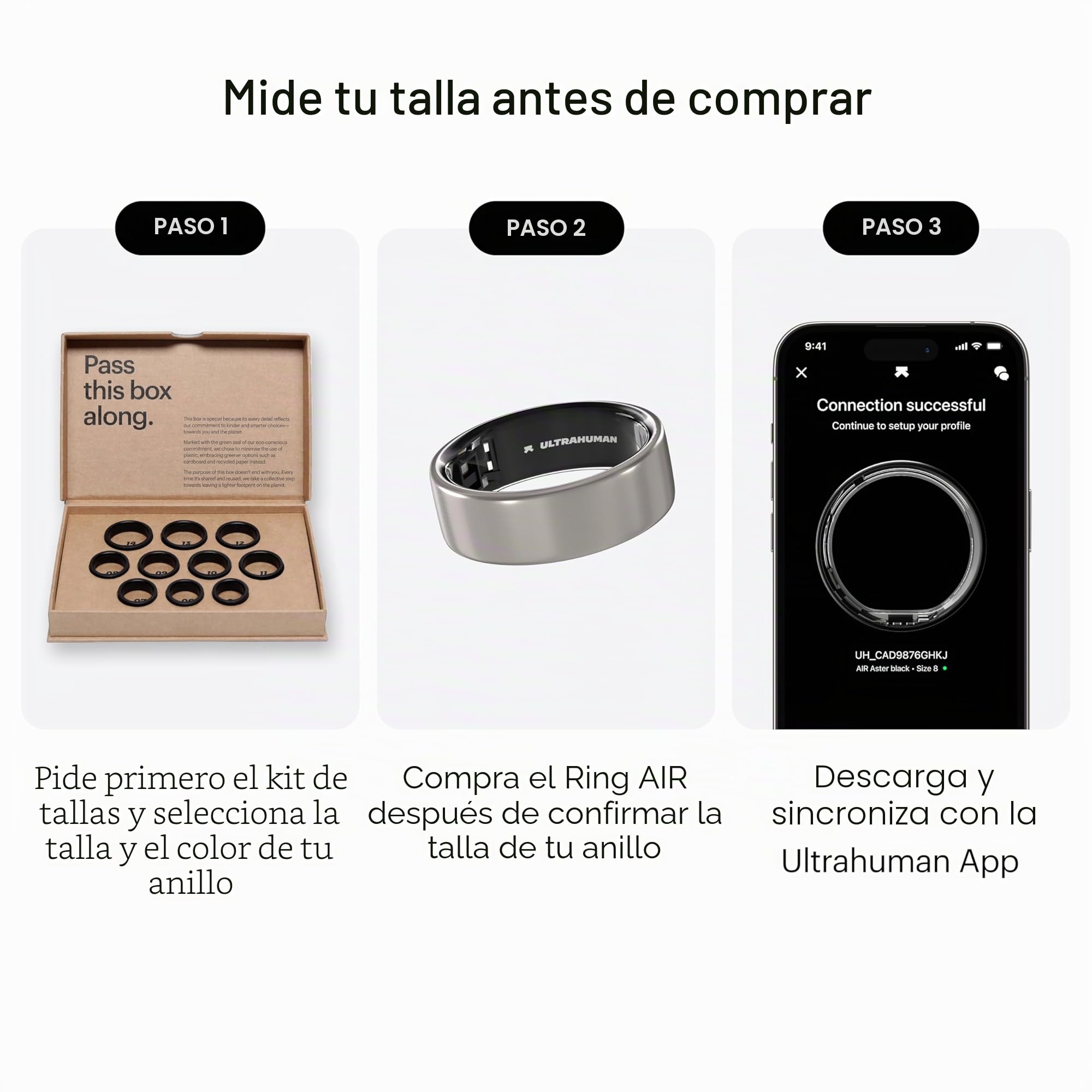 ULTRAHUMAN Ring Air: Rastreador de sueño y Actividad física, Anillo Inteligente para Mujeres y Hombres, Sin Tarifa de aplicación para Funciones estándar