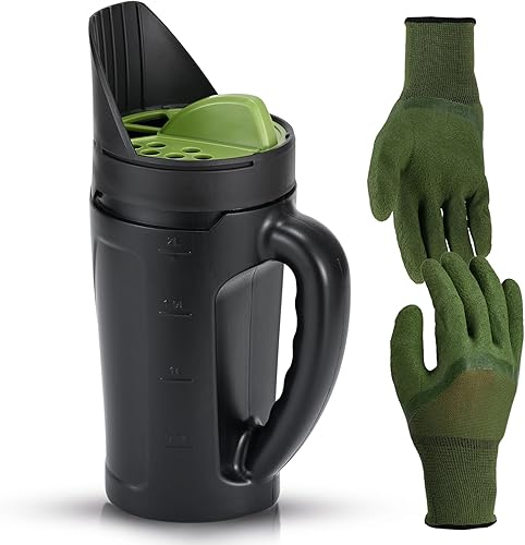 Esparcidor de semillas de mano, esparcidor de mano para césped y jardín para fertilizante, semillas de hierba, sal de hielo, tierra para derretir