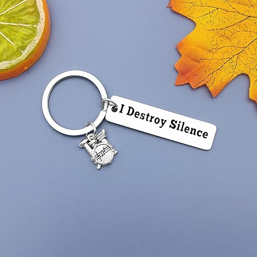 Miniatura 5 de Regalos de baterista para hombres, llavero de batería, llavero de nota musical, llavero de música, regalos percusionistas, banda de tocador, regalos