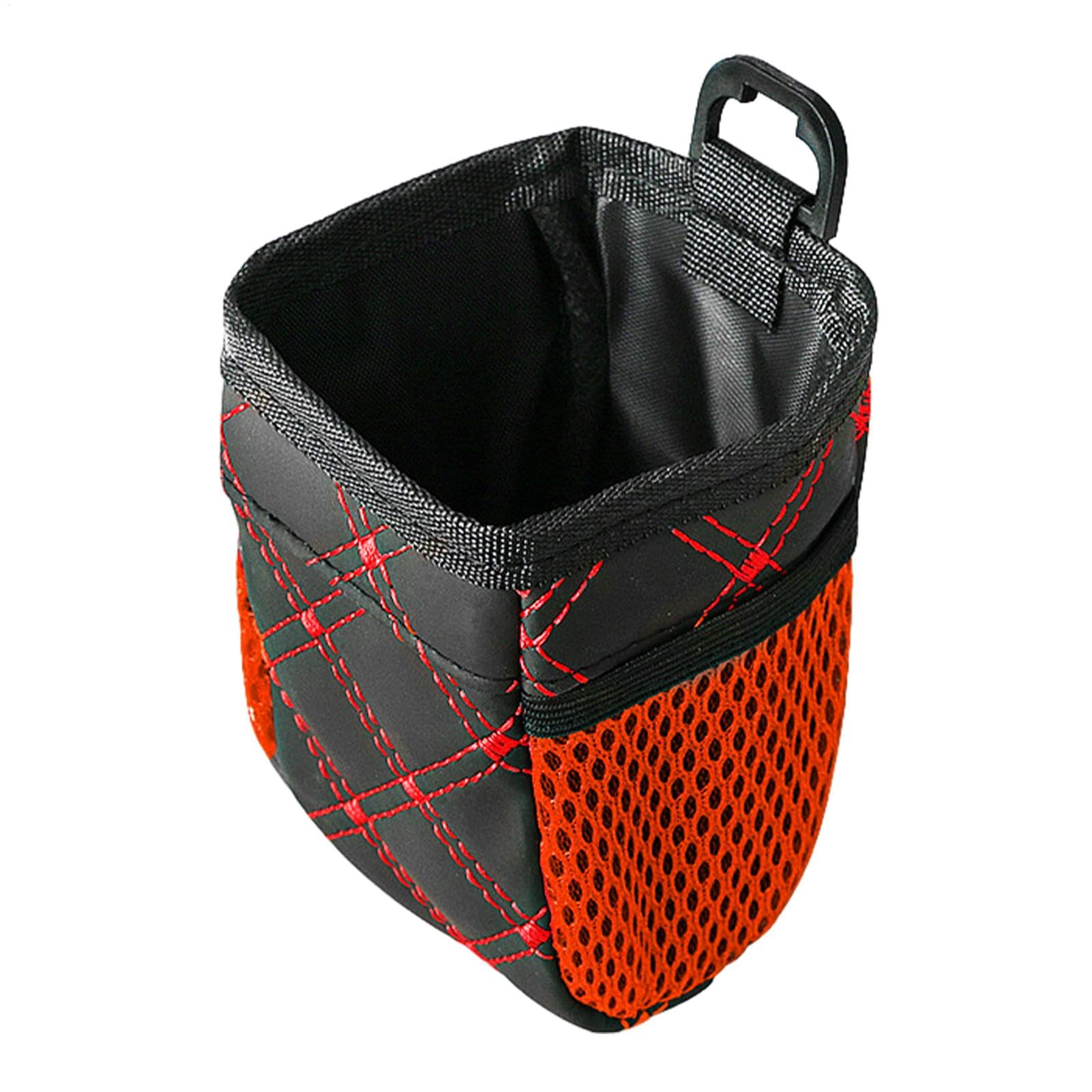 Car Air Vent Bag, Car Outlet Bucket Bag, 4.72x2.56x2.76 inches PU Leather Storage Pouch for Mobile Phone, Keys, Sunglasses, and Dashboard Organization