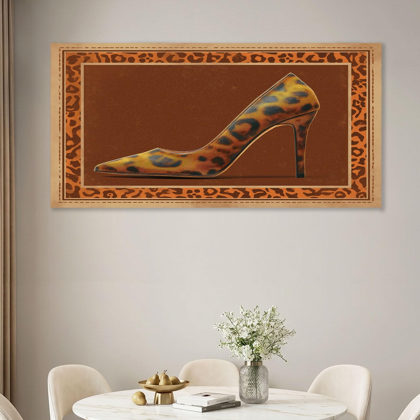 Lienzo decorativo para pared de 160 x 80 cm, color marrón