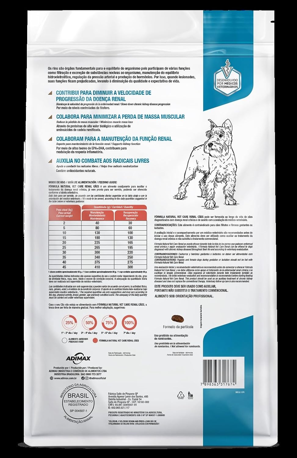 FÓRMULA NATURAL Fn Vet Caes Renal 10 1Kg