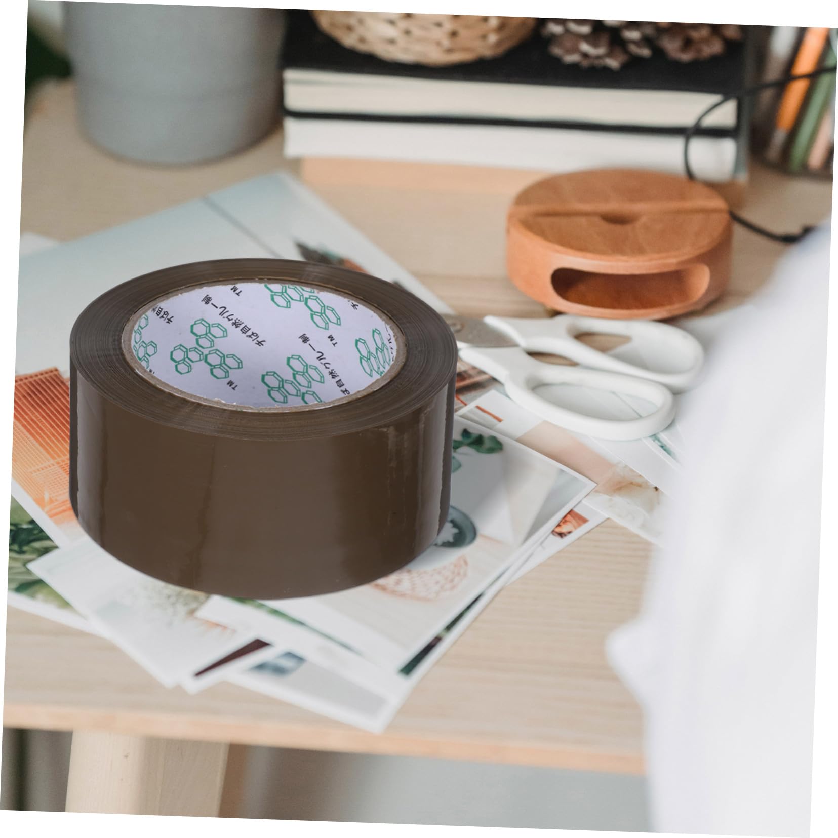 Packband 5 Rollen Bopp Braun Hochleistungs Verpackungsband | Sicheres Verschließen, Starke Haftung, Geeignet für Industrie und Zuhause