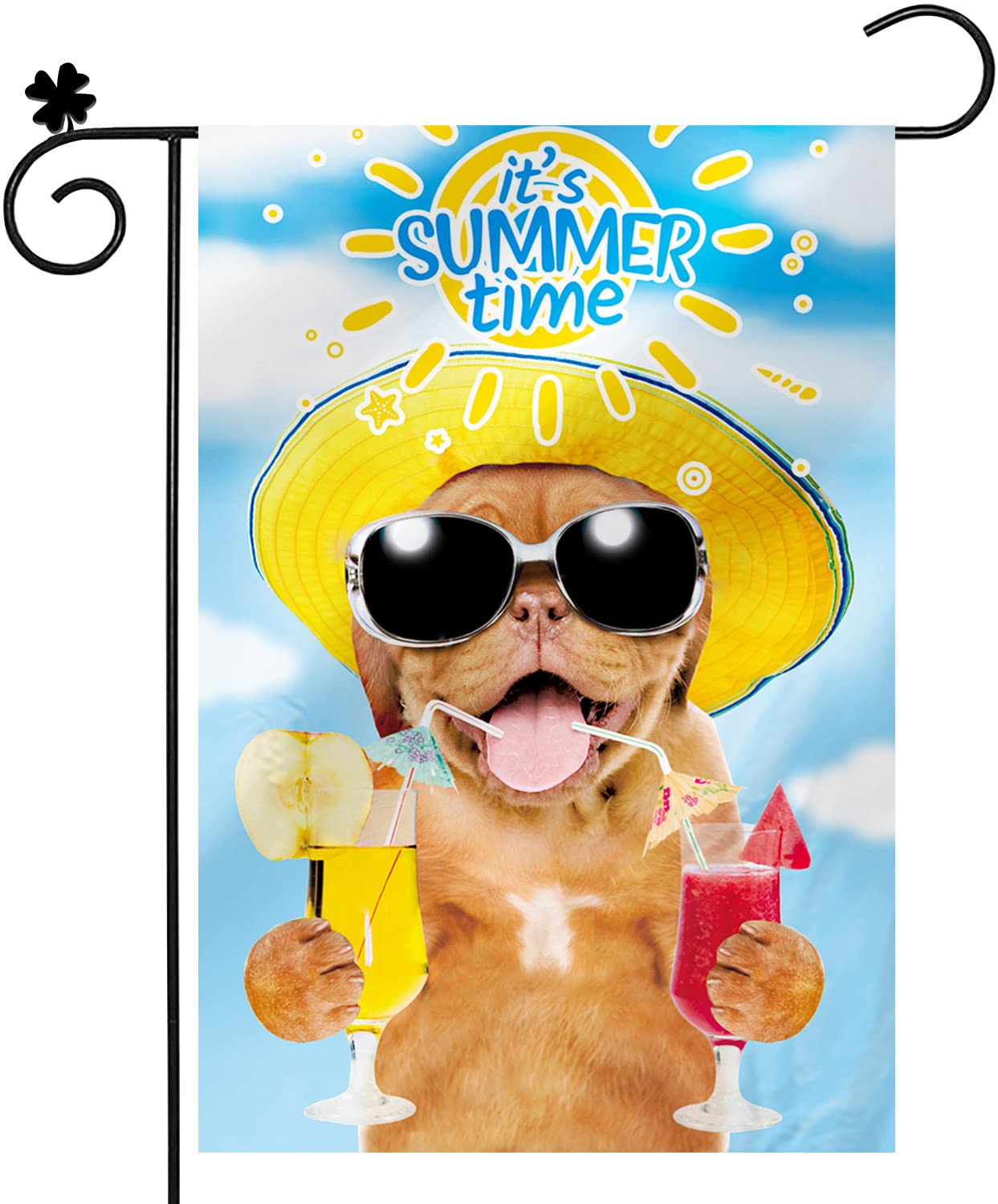 Lethburn Summer Garden Flag 12 x 18 Inch Vertical Double Sided, Summer Seasonal Holiday Yard Outdoor Flag. (Design-006)