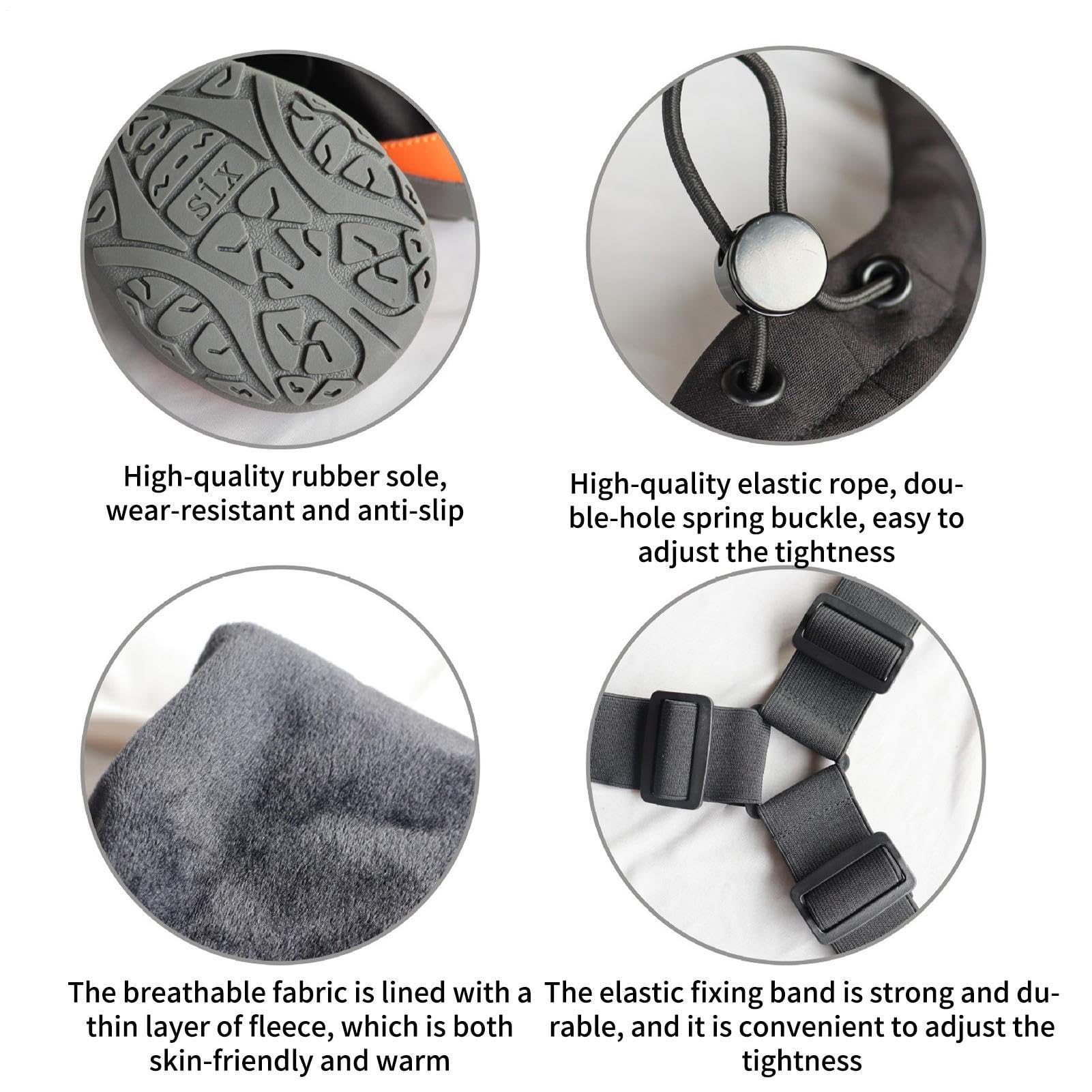 Chaussures pour Chien avec Bretelles Chaussures imperméables anti-saleté | Bottes Réglables pour Chien avec Bande Réfléchissante Pour les pattes lors des promenades hivernales par
