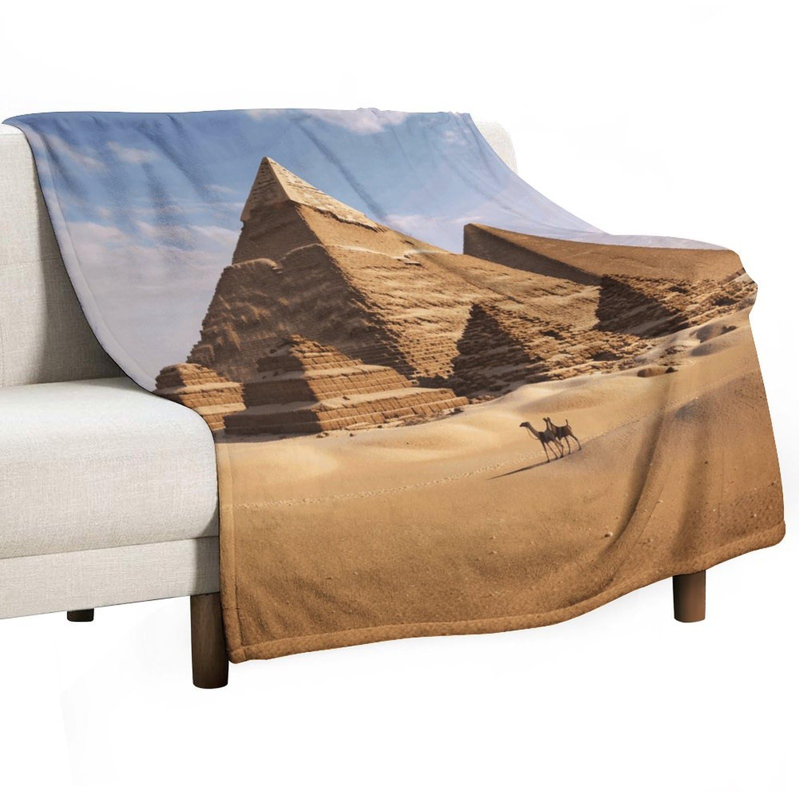 Couverture en flanelle pelucheuse douce et anti-boulochage 127x152 cm pour lit