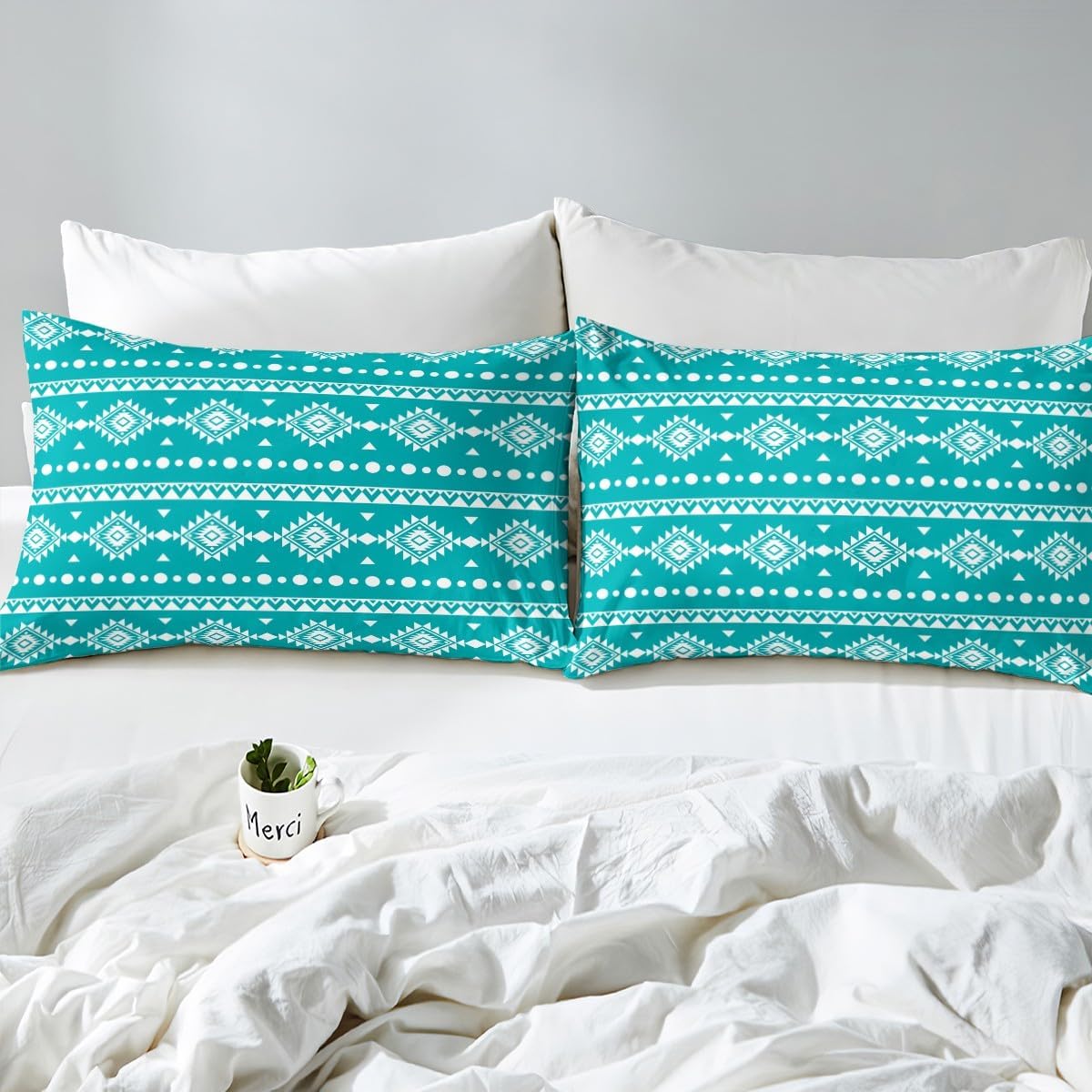 Erosebridal Western Aztec Comforter Set King Size, Bohemian Decor Bedding Set for Boys Girls Women Men Bedroom, Exotic Tribal Down Comforter, Geometric Southwestern Farmhouse Quilt