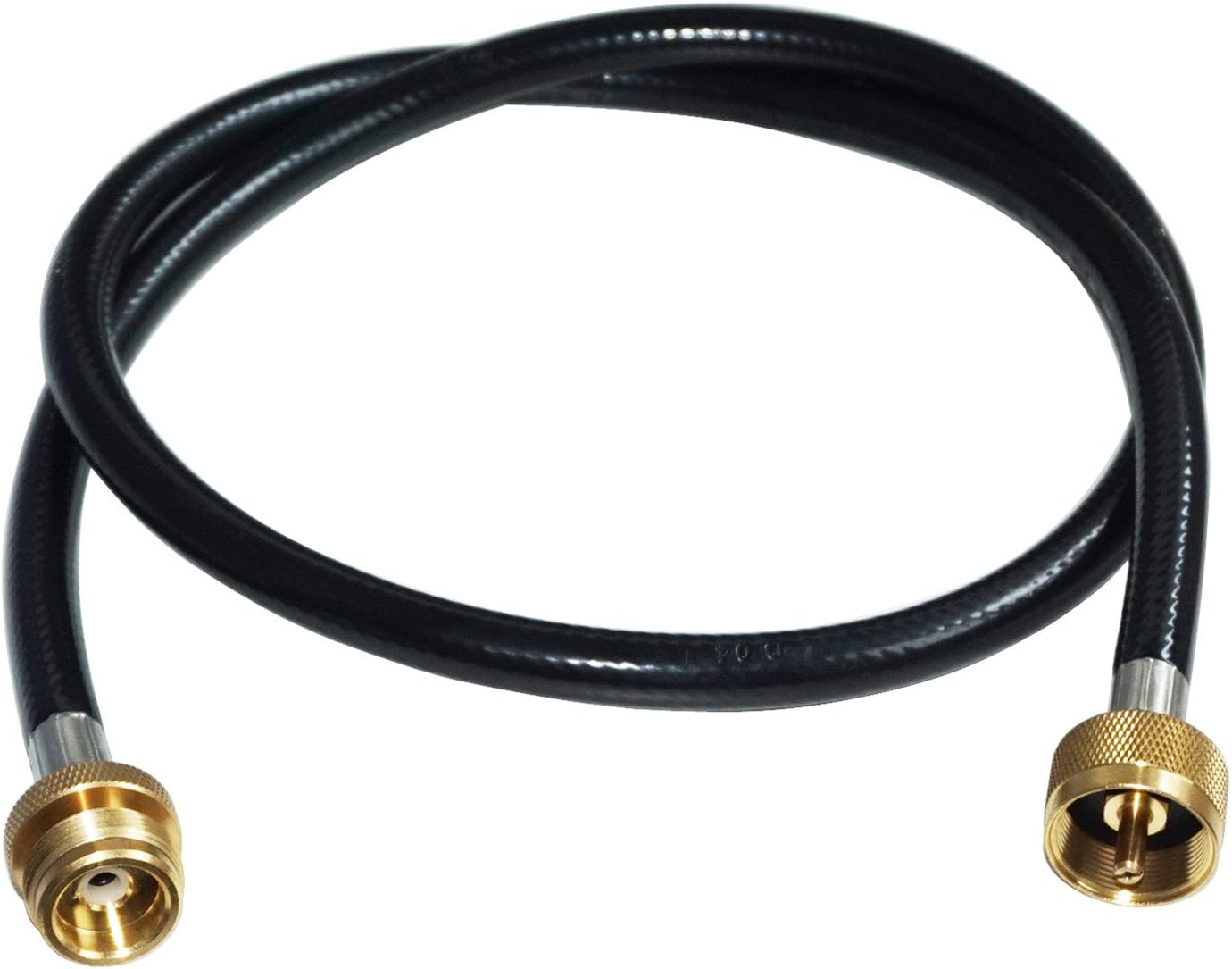 DozyAnt 4 Feet Propane Distribution Tree Extension Hose Assembly 1"x20 Female Throwaway Cylinder Thread x 1"x20 Male Throwaway Cylinder Thread - T and Y Connector