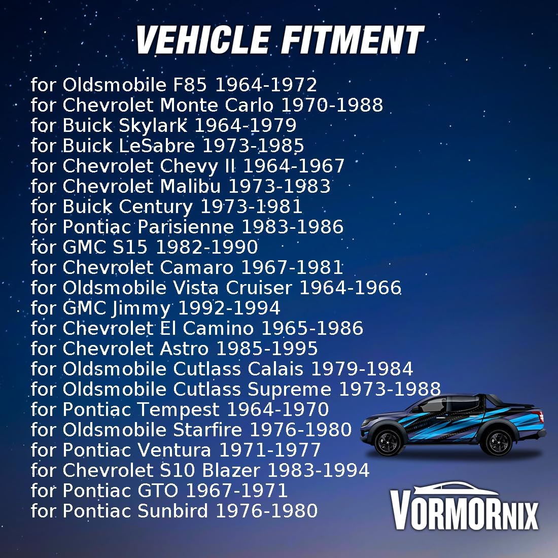 Rear Left, Rear Right Parking Brake Strut for Chevrolet Monza 1980 2 PCS